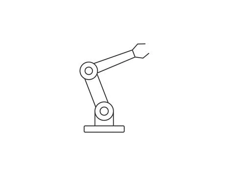 Robotic arm icon. Vector illustration. Stock Illustration