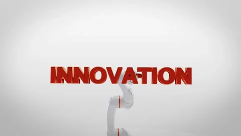Robotic Arm with Innovation Text 動画素材 301684267