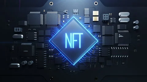 The robotic arm inserts the CPU onto the circuit board. dynamic animation wit Stock-Footage 224018562