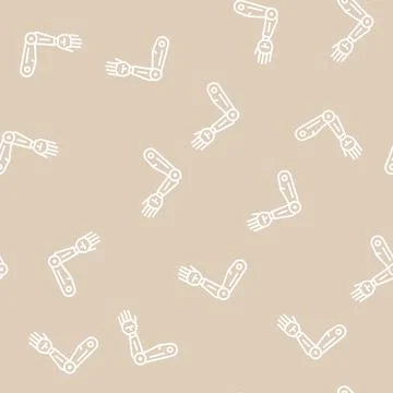 Robotic arm line seamless pattern イラスト素材