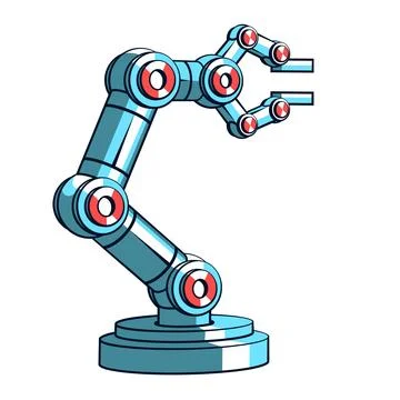 Robotic arm manipulator for assembly Stock-Illustration