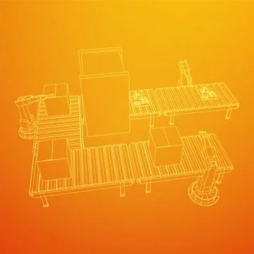 Robotic arm manufacture technology industry assembly mechanic hand Illustrazione stock