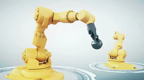Robotic arm with metallic globe Vidéo 35531274