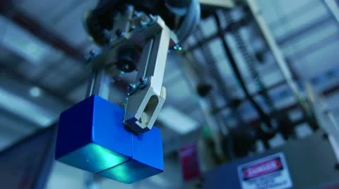 Robotic Arm Moving Blocks Video stock 21234242