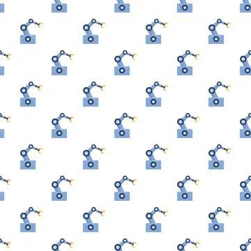 Robotic arm pattern illustrating factory automation technology Stockillustratie