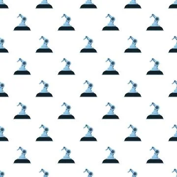 Robotic arm pattern representing industry automation technology Illustrazione stock