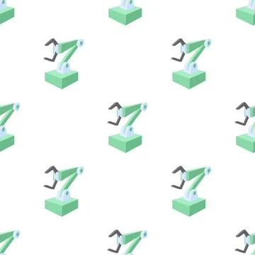 Robotic arm pattern seamless vector 스톡 일러스트