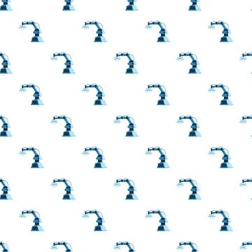 Robotic arm pattern showing automation and manufacturing technology Stock Illustration