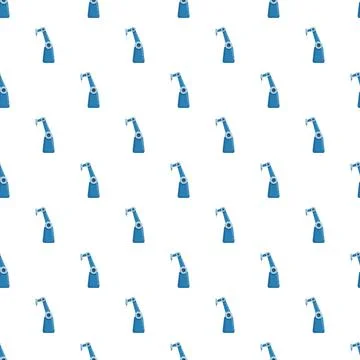 Robotic arm pattern symbolizing industrial automation technology Stock Illustration