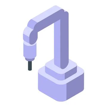 Robotic arm performing industrial task with precision and automation Stock Illustration