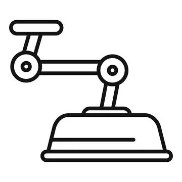 Robotic arm picking up object in industrial automation process イラスト素材