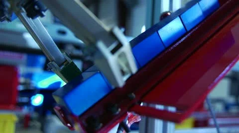 Robotic Arm Picks Up Blocks Video stock 21234166