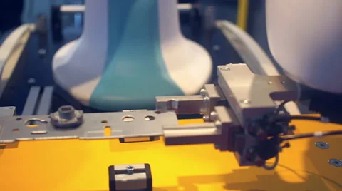 Robotic Arm Preforming Precise Assembly Tasks Stock Footage 67640307