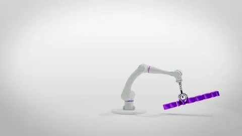 Robotic Arm with Robotics Text 動画素材 301684280