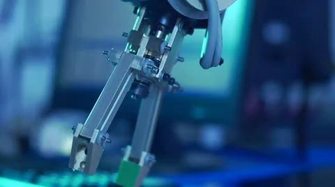Robotic Arm Spins Video stock 21427547