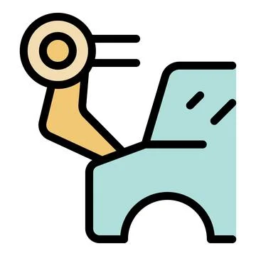 Robotic arm stamping document with speed and precision イラスト素材