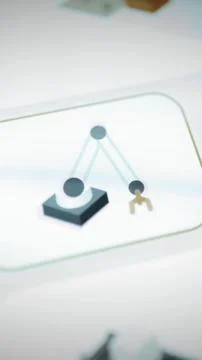 Robotic arm symbol inside selected control Stock Photos