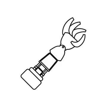 Robotic arm technology Illustrazione stock