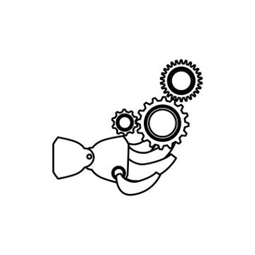 Robotic arm technology Illustrazione stock