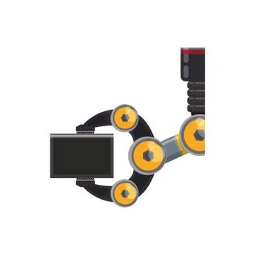 Robotic arm technology Illustrazione stock