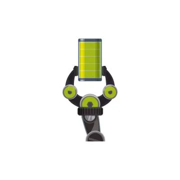 Robotic arm technology Illustrazione stock