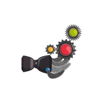 Robotic arm technology Stock Illustration
