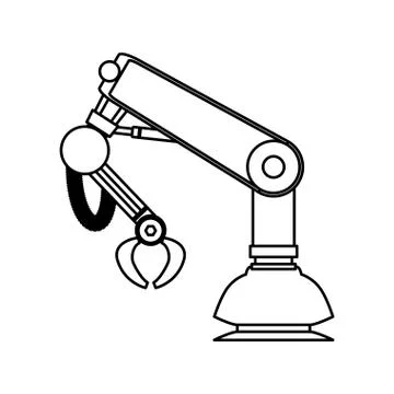 Robotic arm technology Illustrazione stock