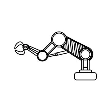 Robotic arm technology Illustrazione stock