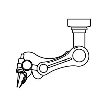 Robotic arm technology Illustrazione stock