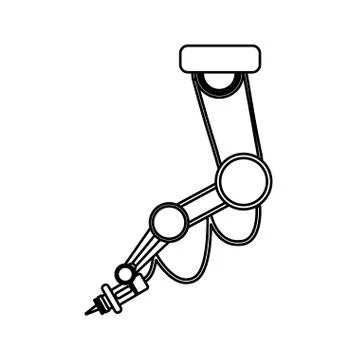 Robotic arm technology Illustrazione stock