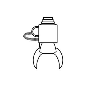 Robotic arm technology Illustrazione stock