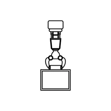Robotic arm technology Illustrazione stock