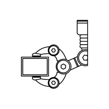 Robotic arm technology Illustrazione stock