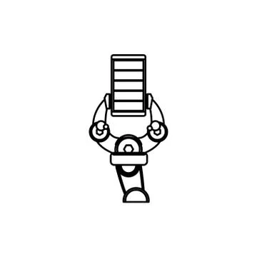 Robotic arm technology Illustrazione stock