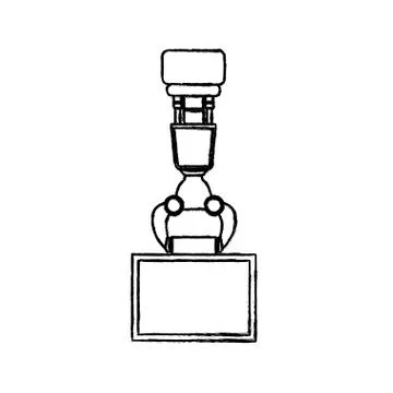 Robotic arm technology Illustrazione stock