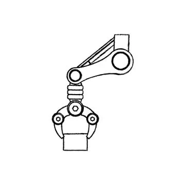 Robotic arm technology Stock Illustration