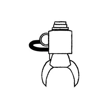 Robotic arm technology Illustrazione stock
