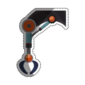 Robotic arm technology Illustrazione stock