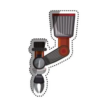 Robotic arm technology Illustrazione stock