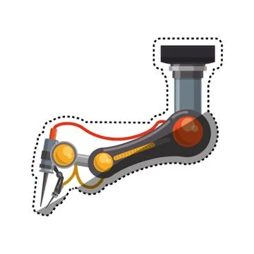 Robotic arm technology Illustrazione stock