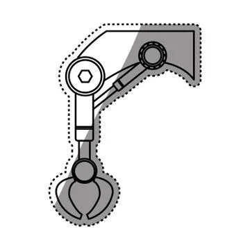 Robotic arm technology Illustrazione stock