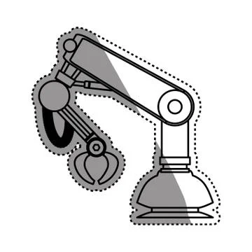 Robotic arm technology Illustrazione stock
