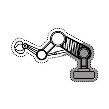 Robotic arm technology Illustrazione stock