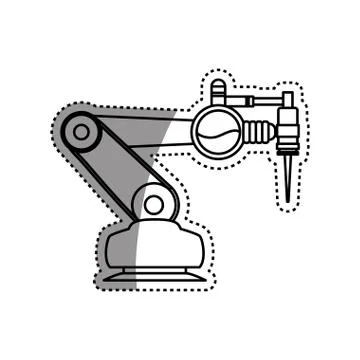 Robotic arm technology Illustrazione stock