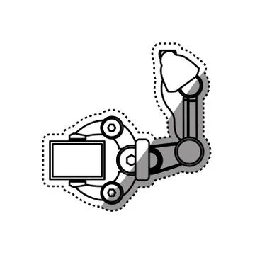 Robotic arm technology Illustrazione stock