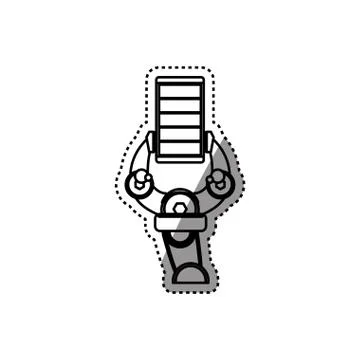 Robotic arm technology Illustrazione stock