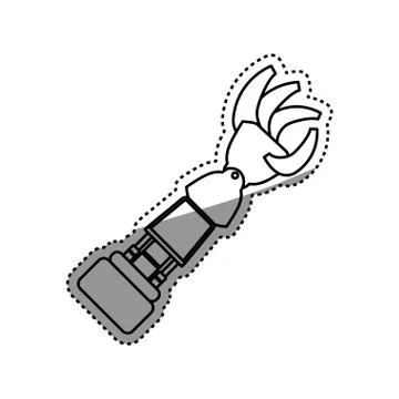 Robotic arm technology 库存插图