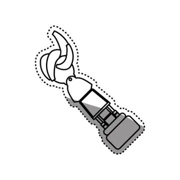 Robotic arm technology Illustrazione stock