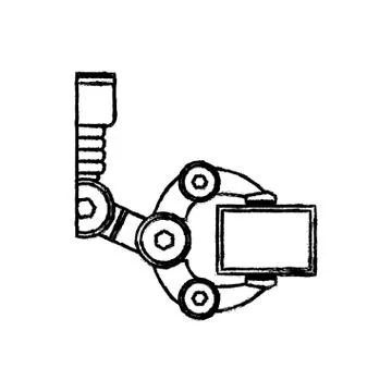 Robotic arm technology Stock Illustration