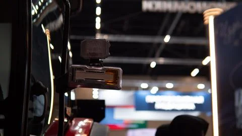 Robotic arm in trade setting, Precision robotic mechanism performing component Stock Photos